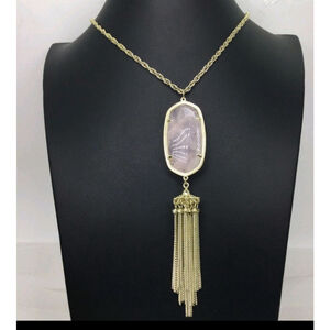 Kendra Scott Rayne Rose Quartz Tassel Necklace | NWOT | 30"